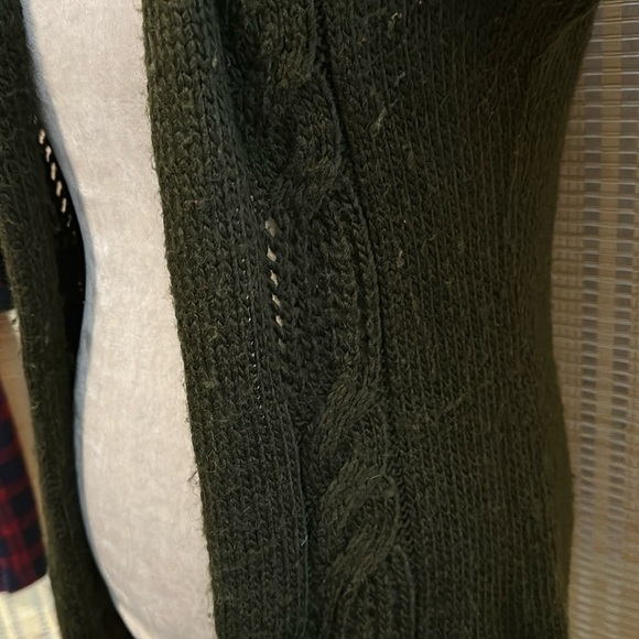 Vintage 1990s Y2K Fenn Wright Manson Dark Green Duster Length Cardigan Small - Picture 6 of 16